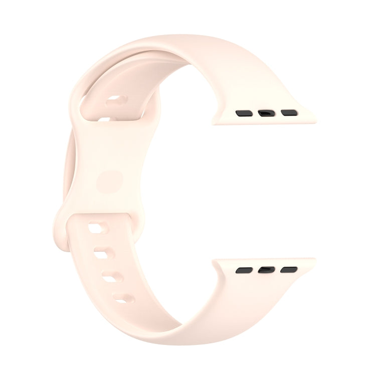Small Size Silicone Watch Band For Apple Watch Ultra 49mm& Ultra 2 49mm / Series 9&8&7 45mm / SE 3&SE 2&6&SE&5&4 44mm / 3&2&1 42mm(Sand Pink) by bashfashion
