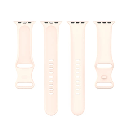 Small Size Silicone Watch Band For Apple Watch Ultra 49mm& Ultra 2 49mm / Series 9&8&7 45mm / SE 3&SE 2&6&SE&5&4 44mm / 3&2&1 42mm(Sand Pink) by bashfashion