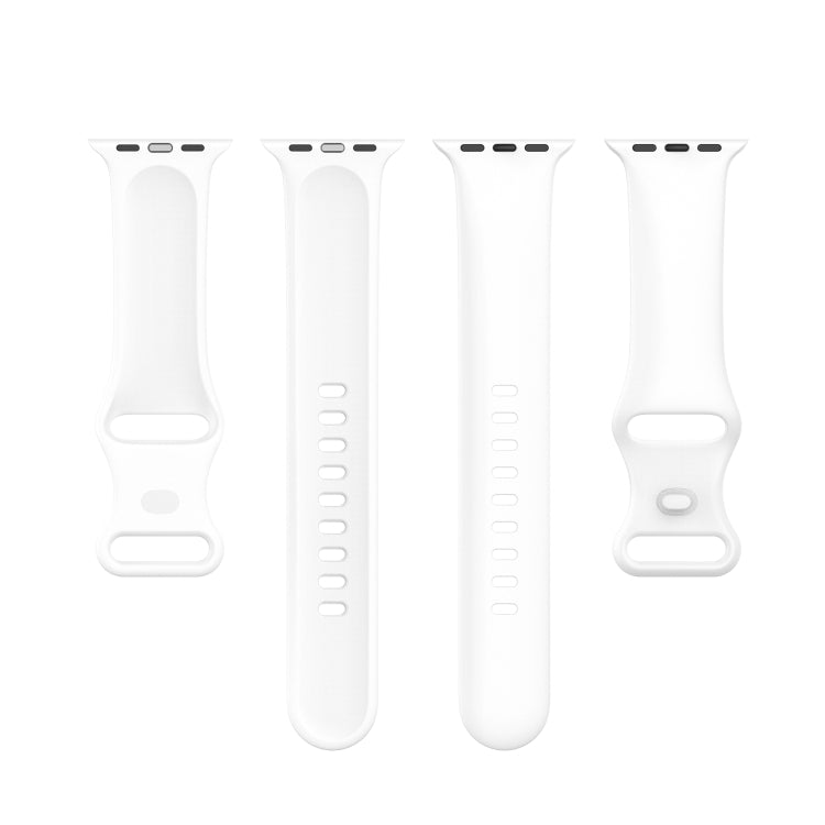Small Size Silicone Watch Band For Apple Watch Ultra 49mm& Ultra 2 49mm / Series 9&8&7 45mm / SE 3&SE 2&6&SE&5&4 44mm / 3&2&1 42mm(White) by bashfashion