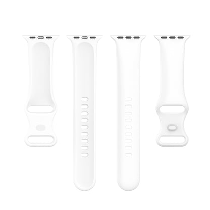 Small Size Silicone Watch Band For Apple Watch Ultra 49mm& Ultra 2 49mm / Series 9&8&7 45mm / SE 3&SE 2&6&SE&5&4 44mm / 3&2&1 42mm(White) by bashfashion