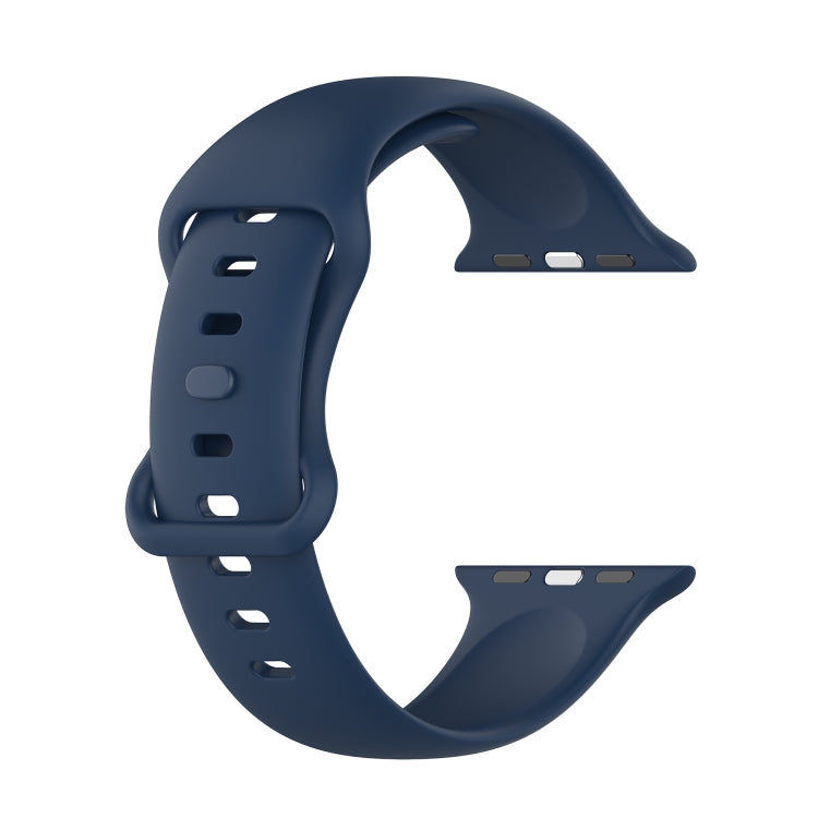 Small Size Silicone Watch Band For Apple Watch Ultra 49mm& Ultra 2 49mm / Series 9&8&7 45mm / SE 3&SE 2&6&SE&5&4 44mm / 3&2&1 42mm(Navy Blue) by bashfashion