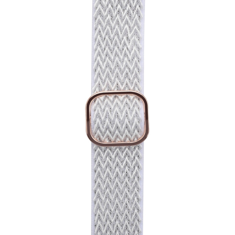 Wave Texture Nylon Watch Band For Apple Watch Ultra 49mm&Watch Ultra 2 49mm / Series 9&8&7 45mm / SE 3&SE 2&6&SE&5&4 44mm / 3&2&1 42mm(Seashell) by bashfashion