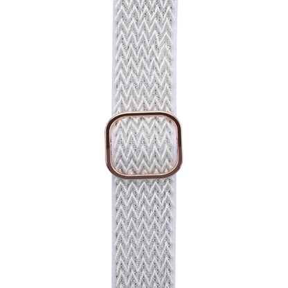 Wave Texture Nylon Watch Band For Apple Watch Ultra 49mm&Watch Ultra 2 49mm / Series 9&8&7 45mm / SE 3&SE 2&6&SE&5&4 44mm / 3&2&1 42mm(Seashell) by bashfashion