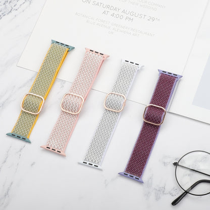 Wave Texture Nylon Watch Band For Apple Watch Ultra 49mm&Watch Ultra 2 49mm / Series 9&8&7 45mm / SE 3&SE 2&6&SE&5&4 44mm / 3&2&1 42mm(Seashell) by bashfashion