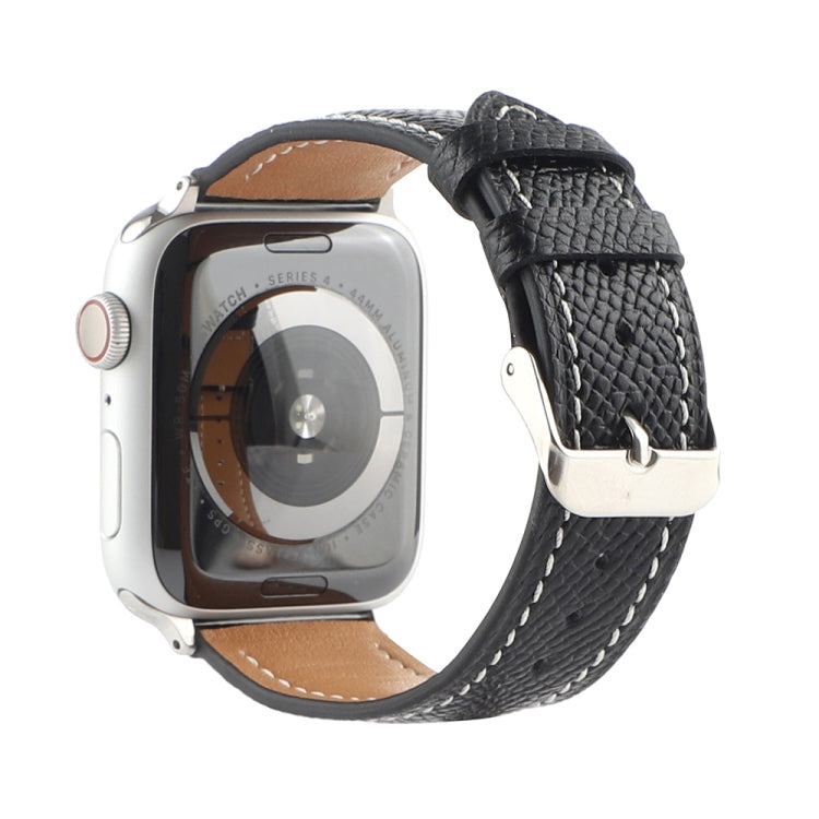 Small Waist Cross Texture Leather Watch Band For Apple Watch Ultra 49mm&Watch Ultra 2 49mm / Series 9&8&7 45mm / SE 3&SE 2&6&SE&5&4 44mm / 3&2&1 42mm(Black) by bashfashion
