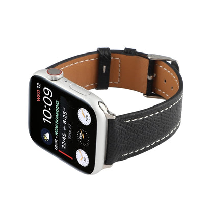 Small Waist Cross Texture Leather Watch Band For Apple Watch Ultra 49mm&Watch Ultra 2 49mm / Series 9&8&7 45mm / SE 3&SE 2&6&SE&5&4 44mm / 3&2&1 42mm(Black) by bashfashion