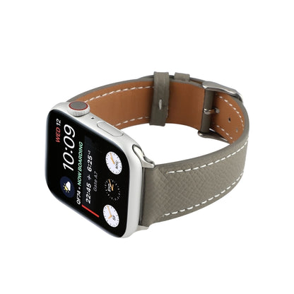 Small Waist Cross Texture Leather Watch Band For Apple Watch Ultra 49mm&Watch Ultra 2 49mm / Series 9&8&7 45mm / SE 3&SE 2&6&SE&5&4 44mm / 3&2&1 42mm(Gray) by bashfashion