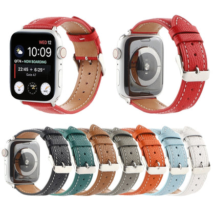Small Waist Cross Texture Leather Watch Band For Apple Watch Ultra 49mm&Watch Ultra 2 49mm / Series 9&8&7 45mm / SE 3&SE 2&6&SE&5&4 44mm / 3&2&1 42mm(Brown) by bashfashion