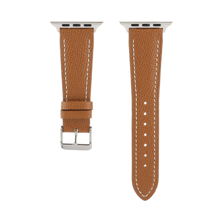 Small Waist Cross Texture Leather Watch Band For Apple Watch Series 9&8&7 41mm / SE 3&SE 2&6&SE&5&4 40mm / 3&2&1 38mm(Brown) by bashfashion