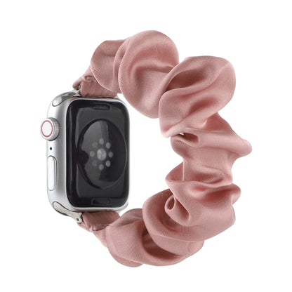 Scarf Hair Tie Watch Band For Apple Watch Ultra 49mm&Watch Ultra 2 49mm / Series 9&8&7 45mm / SE 3&SE 2&6&SE&5&4 44mm / 3&2&1 42mm(Lotus Root Pink) by bashfashion