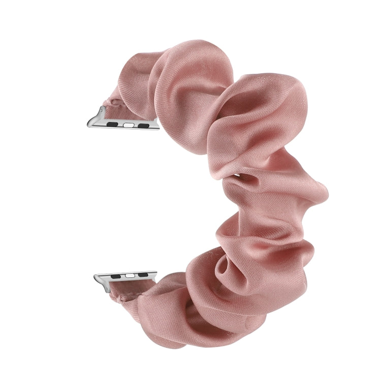 Scarf Hair Tie Watch Band For Apple Watch Ultra 49mm&Watch Ultra 2 49mm / Series 9&8&7 45mm / SE 3&SE 2&6&SE&5&4 44mm / 3&2&1 42mm(Lotus Root Pink) by bashfashion