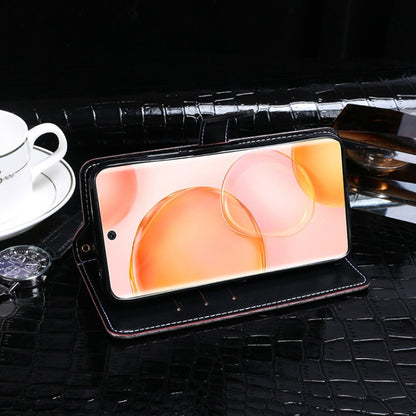 For Honor 50 Pro idewei Crocodile Texture Horizontal Flip Leather Case with Holder & Card Slots & Wallet(Black) by idewei