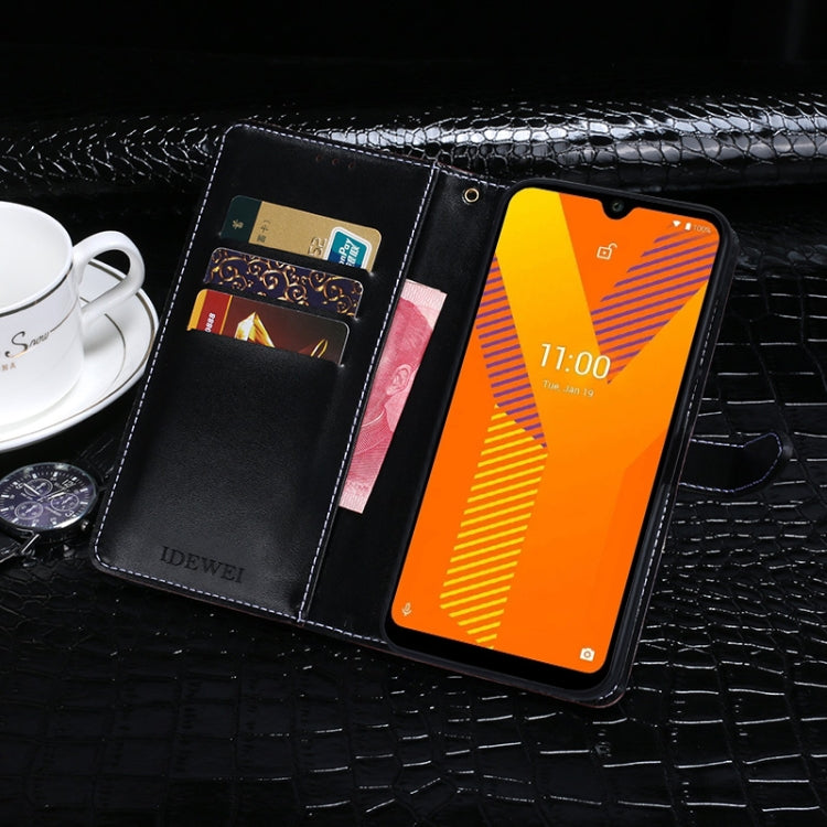 For Wiko Y62 idewei Crocodile Texture Horizontal Flip Leather Case with Holder & Card Slots & Wallet(Dark Blue) by idewei