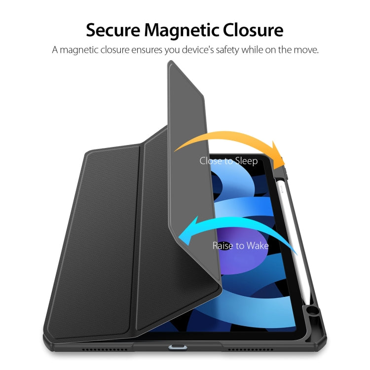 DUX DUCIS TOBY Series Shockproof PU Leather + PC + TPU Flip Smart Case For iPad Air 11 2025 / 2024 / Air 2022 / 2020 10.9(Black) by DUX DUCIS