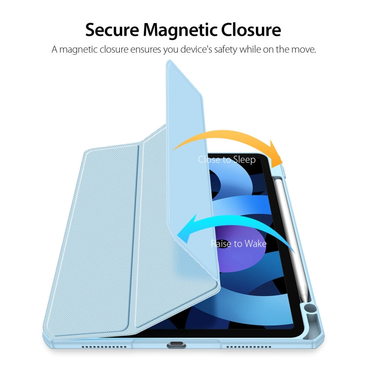 DUX DUCIS TOBY Series Shockproof PU Leather + PC + TPU Flip Smart Case For iPad Air 11 2025 / 2024 / Air 2022 / 2020 10.9(Blue) by DUX DUCIS