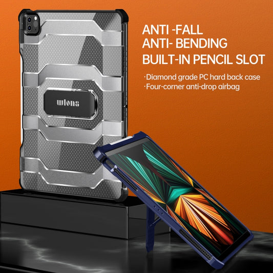 For iPad Pro 11 2022 / 2021 / 2020 / 2018 / Air 2020 10.9 wlons Explorer Series PC + TPU Tablet Case with Folding Holder(Matte Transparent) by wlons