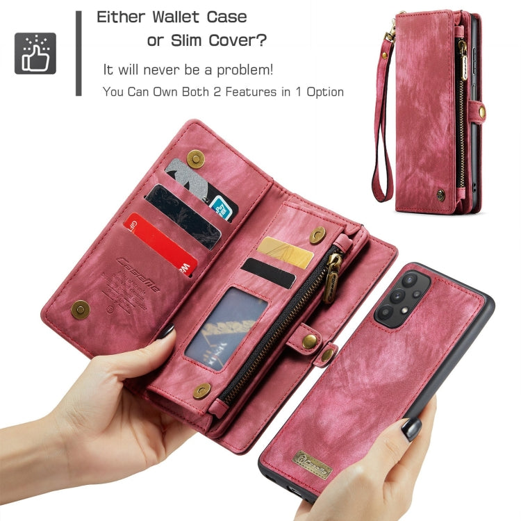 For Samsung Galaxy A32 5G CaseMe Detachable Multifunctional Horizontal Flip Leather Phone Case(Red) by CaseMe