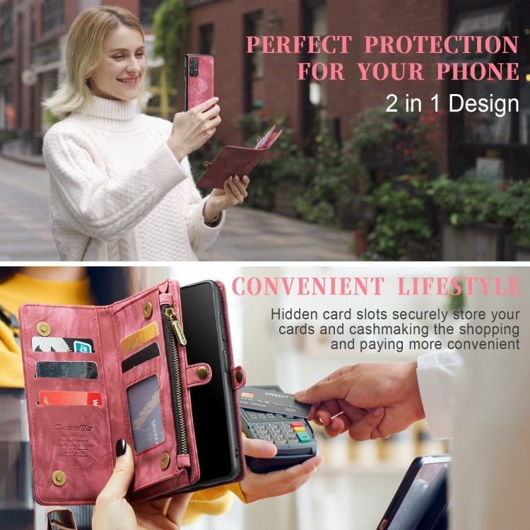 For Samsung Galaxy A32 5G CaseMe Detachable Multifunctional Horizontal Flip Leather Phone Case(Red) by CaseMe