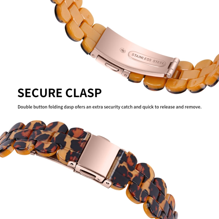 Oval Resin Watch Band For Apple Watch Ultra 49mm&Watch Ultra 2 49mm / Series 9&8&7 45mm / SE 3&SE 2&6&SE&5&4 44mm / 3&2&1 42mm(Leopard Print) by bashfashion