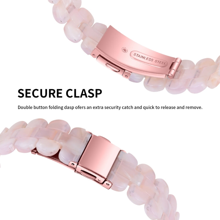 Oval Resin Watch Band For Apple Watch Ultra 49mm&Watch Ultra 2 49mm / Series 9&8&7 45mm / SE 3&SE 2&6&SE&5&4 44mm / 3&2&1 42mm(Pink Flower) by bashfashion