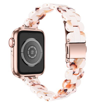 Oval Resin Watch Band For Apple Watch Ultra 49mm&Watch Ultra 2 49mm / Series 9&8&7 45mm / SE 3&SE 2&6&SE&5&4 44mm / 3&2&1 42mm(Nougat) by bashfashion