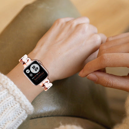 Oval Resin Watch Band For Apple Watch Ultra 49mm&Watch Ultra 2 49mm / Series 9&8&7 45mm / SE 3&SE 2&6&SE&5&4 44mm / 3&2&1 42mm(Nougat) by bashfashion