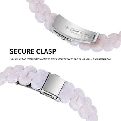 Oval Resin Watch Band For Apple Watch Ultra 49mm&Watch Ultra 2 49mm / Series 9&8&7 45mm / SE 3&SE 2&6&SE&5&4 44mm / 3&2&1 42mm(Pearl White) by bashfashion
