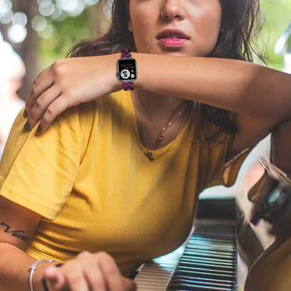 Oval Resin Watch Band For Apple Watch Ultra 49mm&Watch Ultra 2 49mm / Series 9&8&7 45mm / SE 3&SE 2&6&SE&5&4 44mm / 3&2&1 42mm(Purple Light) by bashfashion