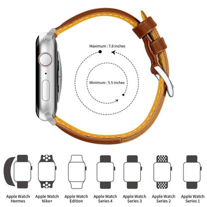 Three-color T-shape Leather Watch Band For Apple Watch Ultra 49mm&Watch Ultra 2 49mm / Series 9&8&7 45mm / SE 3&SE 2&6&SE&5&4 44mm / 3&2&1 42mm(Coffee Brown+Brown) by bashfashion