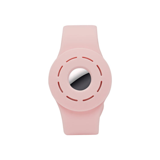 Anti-scratch Shockproof Silicone Bracelet Strap Protective Cover Case For AirTag(Pink) by bashfashion