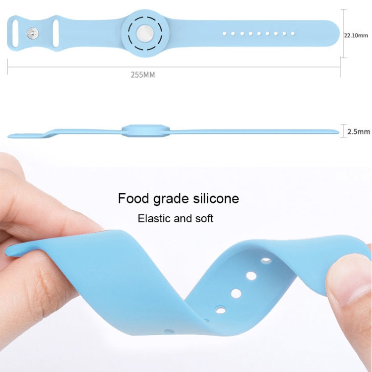 Anti-scratch Shockproof Silicone Bracelet Strap Protective Cover Case For AirTag(Pink) by bashfashion