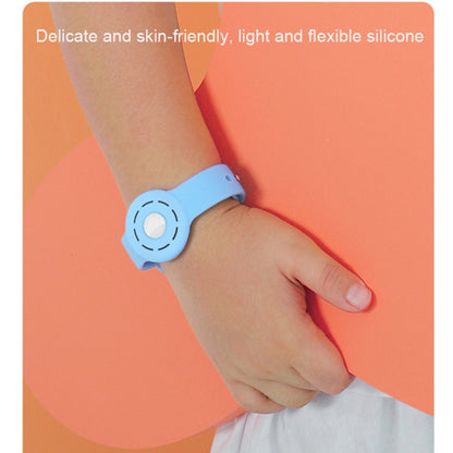 Anti-scratch Shockproof Silicone Bracelet Strap Protective Cover Case For AirTag(Yellow) by bashfashion