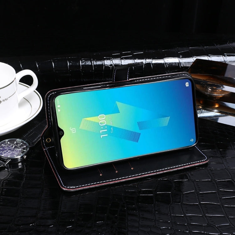 For Wiko Power U10 idewei Crocodile Texture Horizontal Flip Leather Case with Holder & Card Slots & Wallet(Black) by idewei