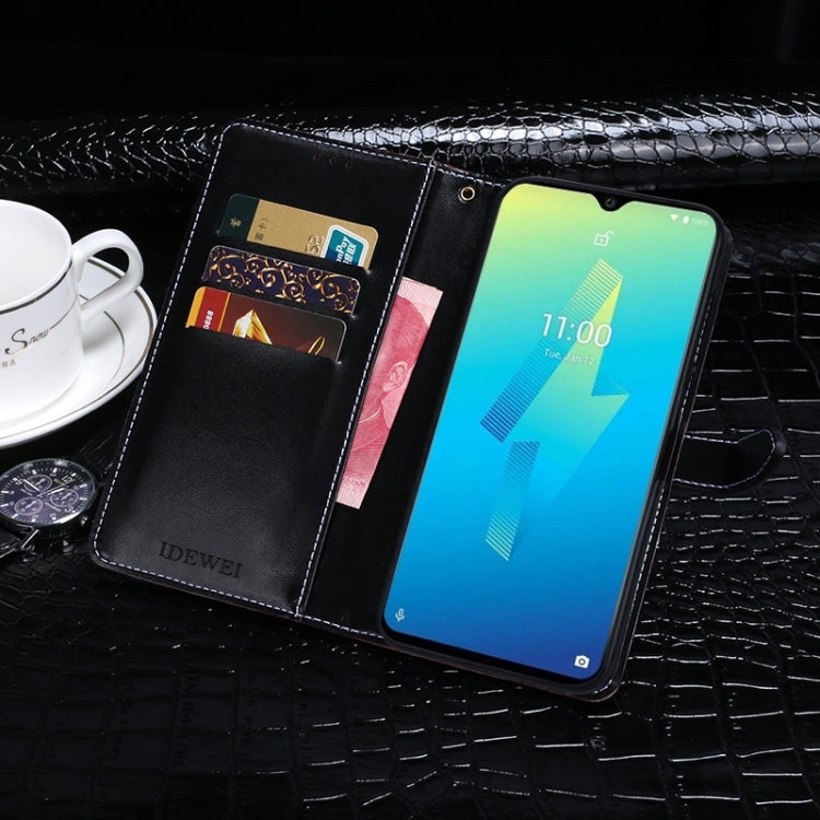 For Wiko Power U10 idewei Crocodile Texture Horizontal Flip Leather Case with Holder & Card Slots & Wallet(Black) by idewei