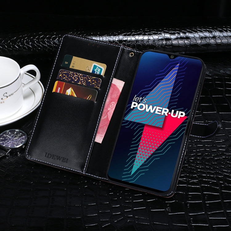 For Wiko Power U30 idewei Crocodile Texture Horizontal Flip Leather Case with Holder & Card Slots & Wallet(Dark Blue) by idewei