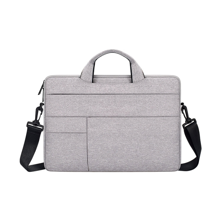 ND05SDJ Oxford Cloth + Nylon Laptop Portable Shoulder Bag, Size:14.1-15.4 inch(Hemp Gray) by bashfashion