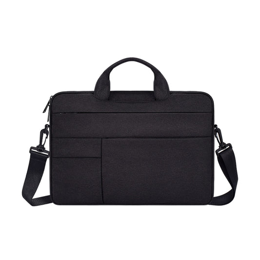 ND05SDJ Oxford Cloth + Nylon Laptop Portable Shoulder Bag, Size:14.1-15.4 inch(Black) by bashfashion