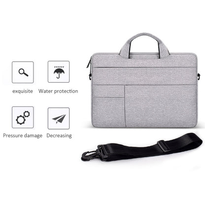 ND05SDJ Oxford Cloth + Nylon Laptop Portable Shoulder Bag, Size:15.6 inch(Deep Space Gray) by bashfashion