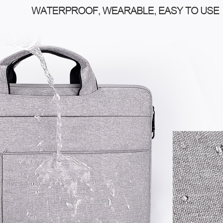 ND05SDJ Oxford Cloth + Nylon Laptop Portable Shoulder Bag, Size:15.6 inch(Hemp Gray) by bashfashion