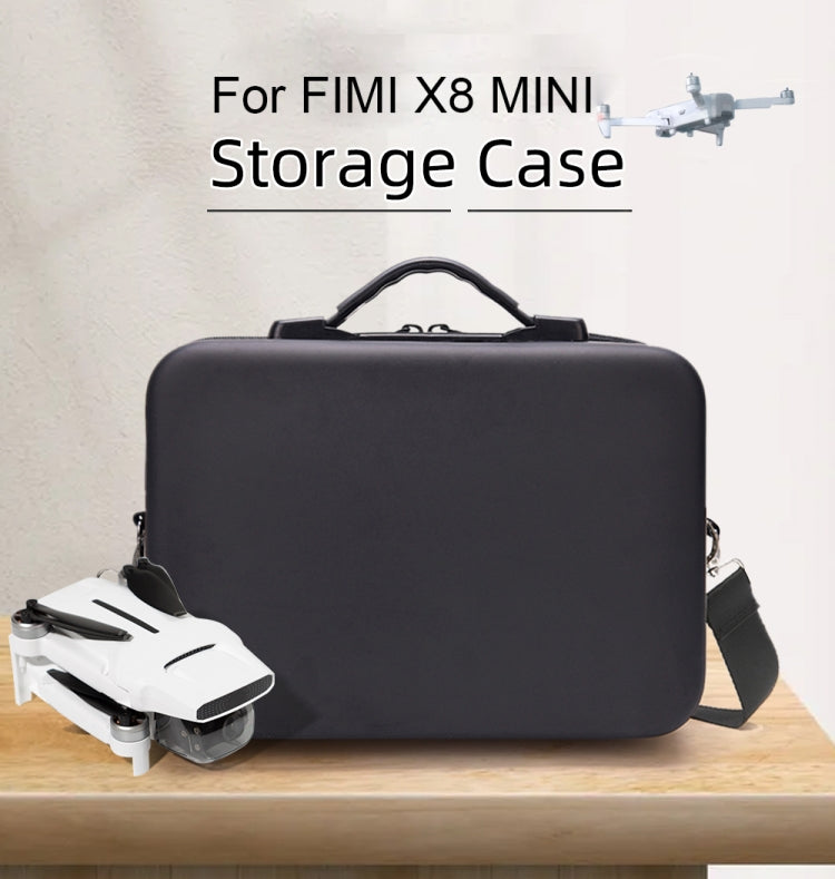 Portable Single Shoulder Storage Travel Carrying Cover Case Box with Baffle Separator for FIMI X8 mini(Black + Black Liner) by bashfashion