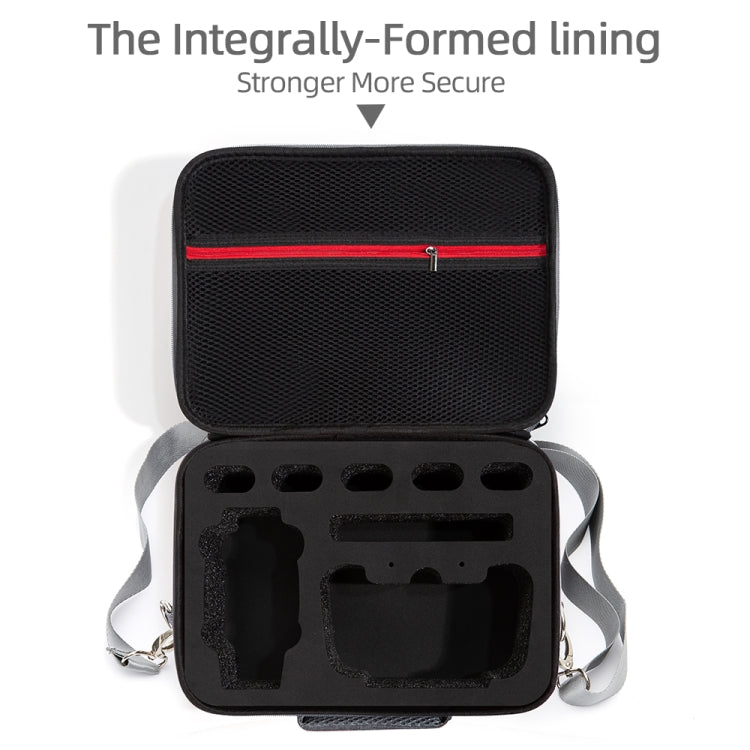 Grey Canvas Single Shoulder Storage Bag Shockproof Waterproof Travel Carrying Cover Hard Case for FIMI X8 Mini(Black + Black Liner) by bashfashion