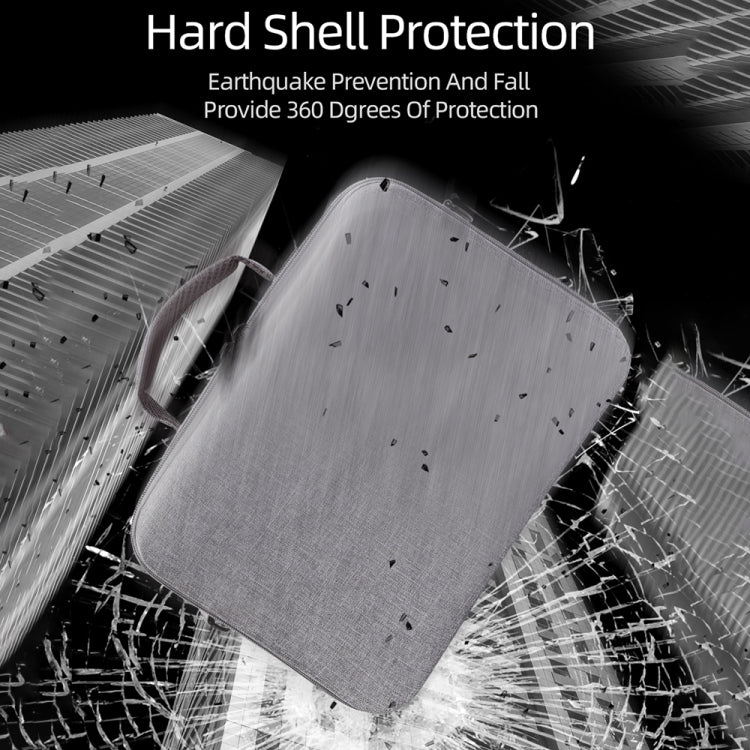 Grey Canvas Single Shoulder Storage Bag Shockproof Waterproof Travel Carrying Cover Hard Case for FIMI X8 Mini(Black + Black Liner) by bashfashion