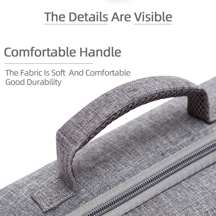 Grey Canvas Single Shoulder Storage Bag Shockproof Waterproof Travel Carrying Cover Hard Case for FIMI X8 Mini(Black + Red Liner) by bashfashion