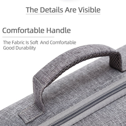 Grey Canvas Single Shoulder Storage Bag Shockproof Waterproof Travel Carrying Cover Hard Case for FIMI X8 Mini(Black + Red Liner) by bashfashion