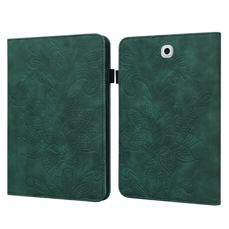 For Samsung Galaxy Tab S2 9.7 T810/T815 Lace Flower Embossing Pattern Horizontal Flip Leather Case with Holder & Card Slots & Wallet & Photo Frame(Green) by bashfashion