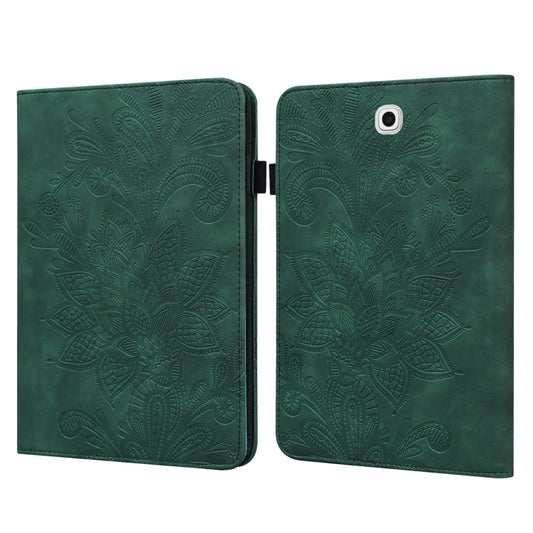 For Samsung Galaxy Tab S2 9.7 T810/T815 Lace Flower Embossing Pattern Horizontal Flip Leather Case with Holder & Card Slots & Wallet & Photo Frame(Green) by bashfashion