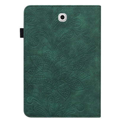 For Samsung Galaxy Tab S2 9.7 T810/T815 Lace Flower Embossing Pattern Horizontal Flip Leather Case with Holder & Card Slots & Wallet & Photo Frame(Green) by bashfashion