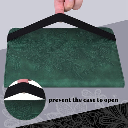 For Samsung Galaxy Tab S2 9.7 T810/T815 Lace Flower Embossing Pattern Horizontal Flip Leather Case with Holder & Card Slots & Wallet & Photo Frame(Green) by bashfashion