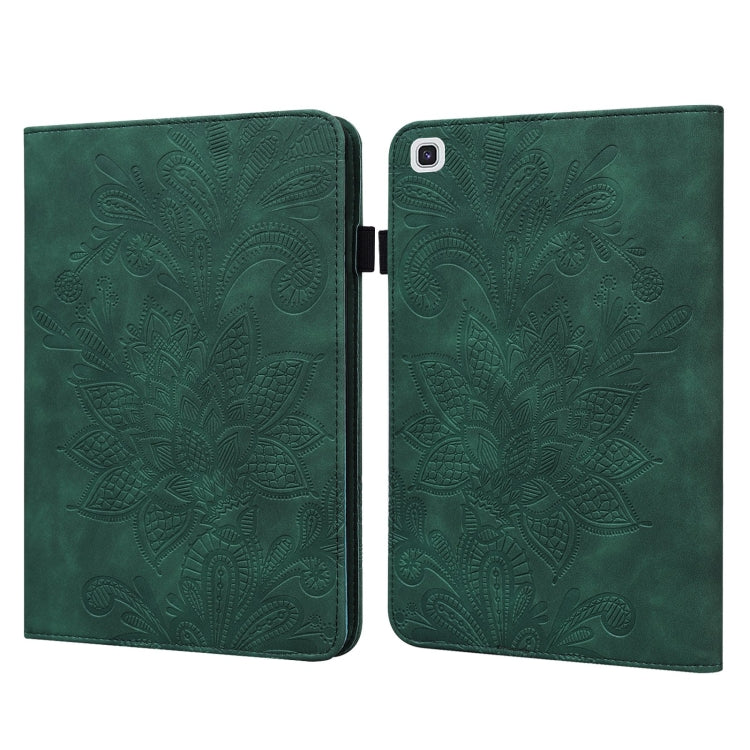 For Samsung Galaxy Tab A7 10.4 2020 SM-T500/SM-T505 Lace Flower Embossing Pattern Horizontal Flip Leather Case with Holder & Card Slots & Wallet & Photo Frame(Green) by bashfashion