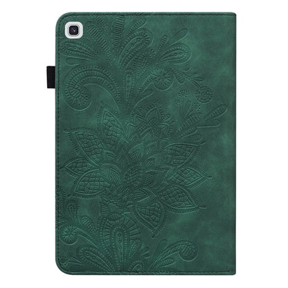 For Samsung Galaxy Tab A7 10.4 2020 SM-T500/SM-T505 Lace Flower Embossing Pattern Horizontal Flip Leather Case with Holder & Card Slots & Wallet & Photo Frame(Green) by bashfashion